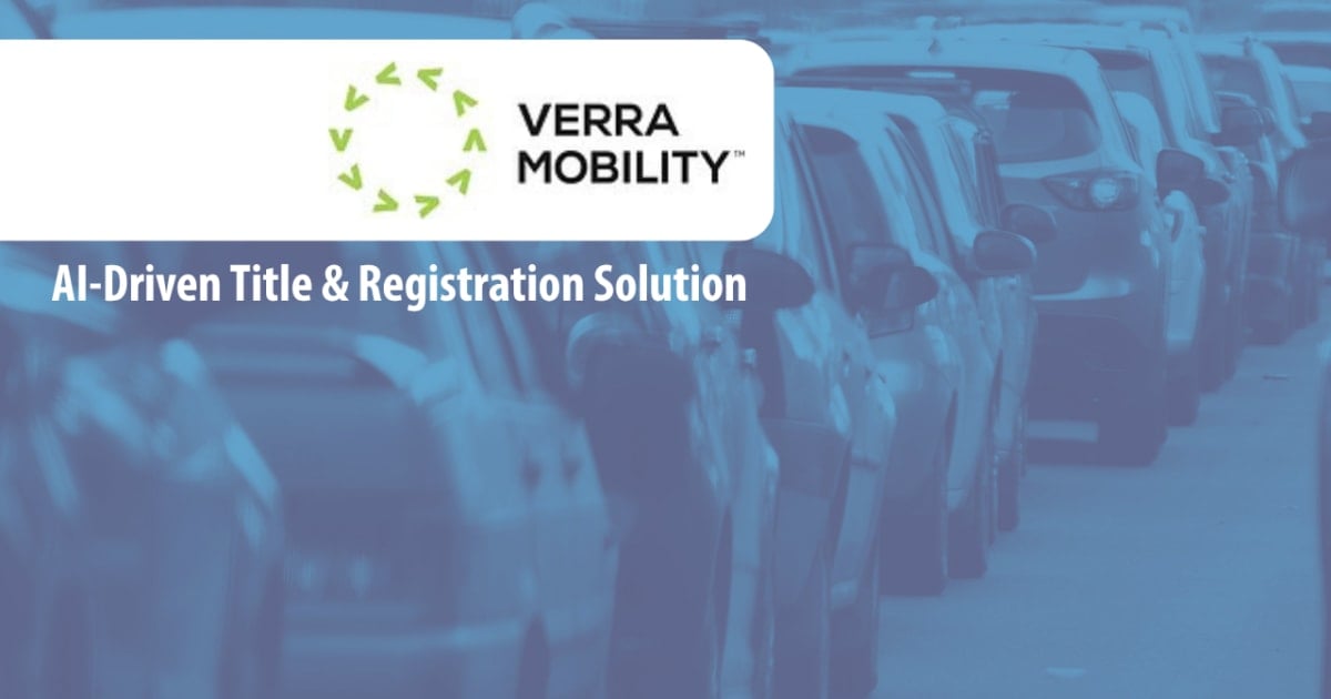 Verra Mobility Launches AI-Driven Title & Registration Solution