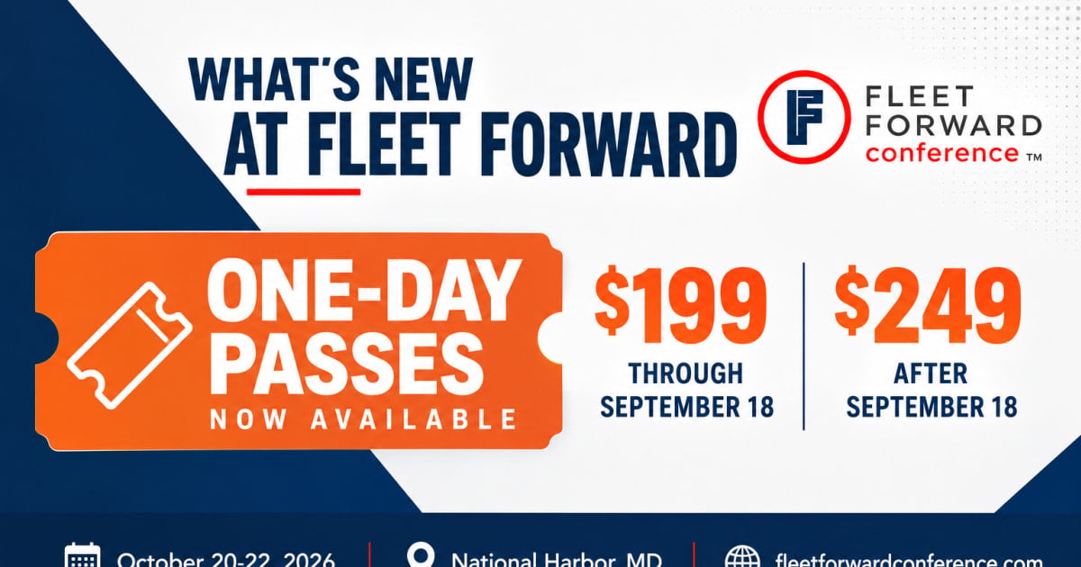 Fleet Forward Conference Introduces One-Day Passes for 2026