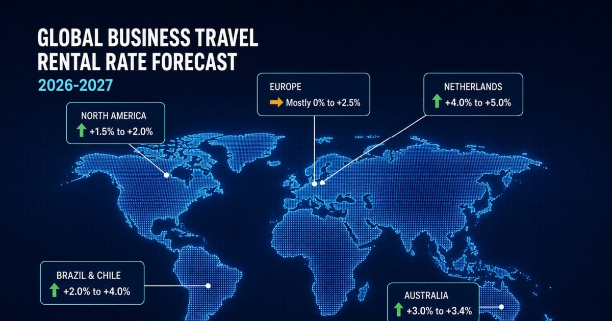 U.S. Business Travel Car Rental Rates Forecast to Rise Up to 2%