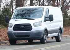 A white work van.