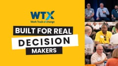 WTX: Built for Real Decision Makers with three networking photos