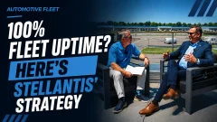 An Automotive Fleet YouTube thumbnail for a video interview with Michael Ferrara on fleet uptime