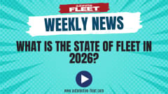 A blue AF News Recap thumbnail for YT with a description about the state of the fleet industry.