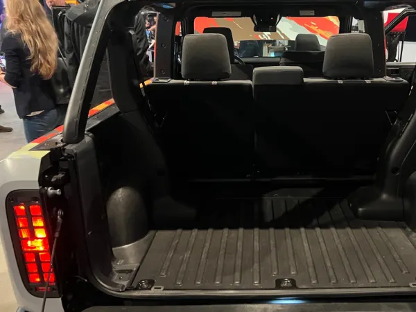 The trunk space of a 4-seater SUV.
