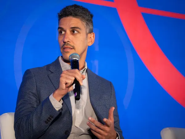 Grey Fleet: Real Liability session pictures Jose Rocha with a microphone