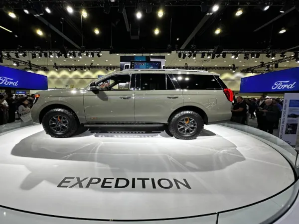 Photo of Ford Expedition display at 2024 LA Auto Show.