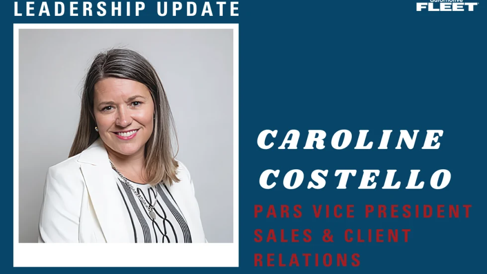 Headshot of Caroline Costello, newly appointed vice president of sales and client relations at PARS, wearing a white blazer and smiling against a neutral background.