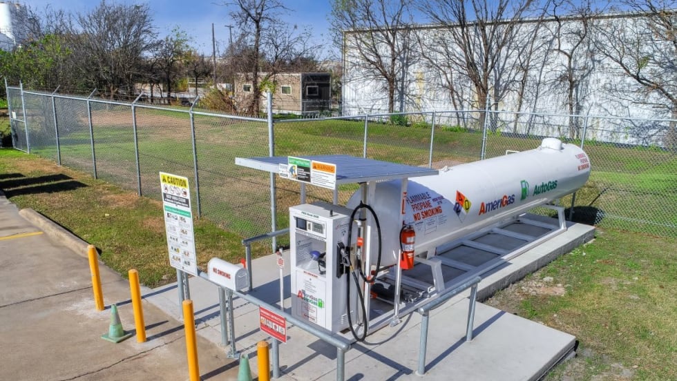 A propane autogas refueling station