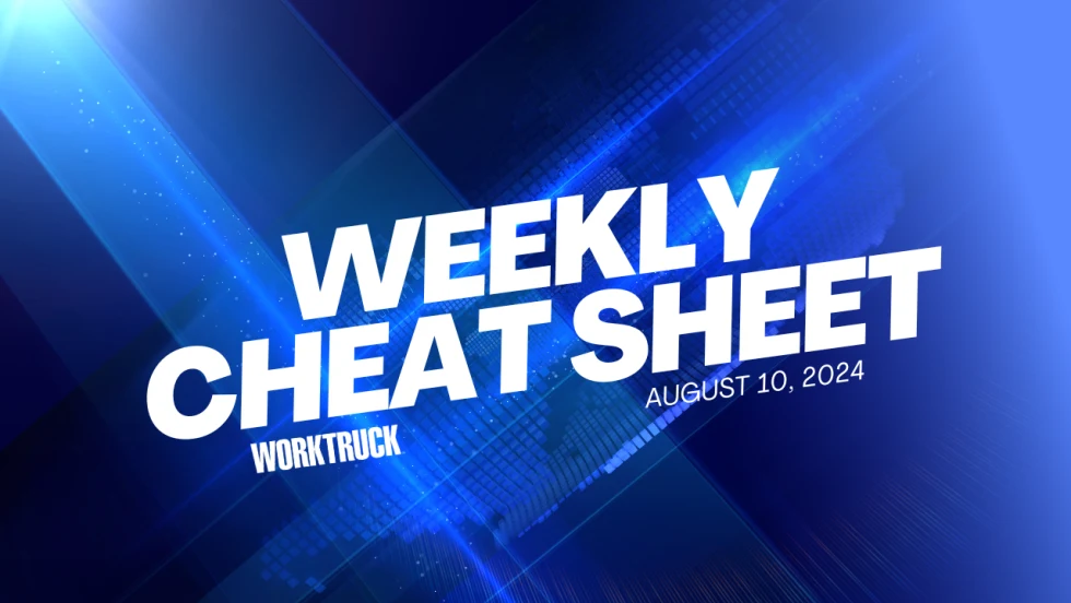 Weekly Cheat Sheet, August 10, 2024