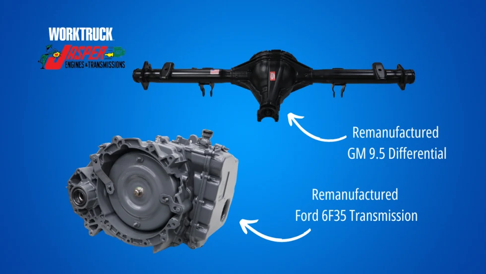 Jasper Remanufactured Transmission and Rear Differential for Ford and GM