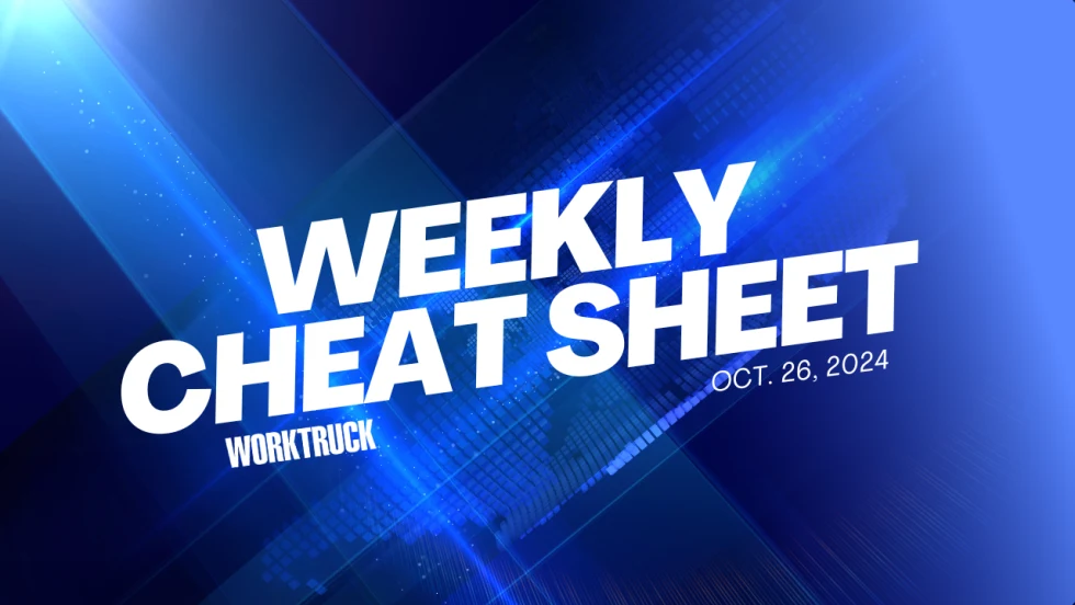 Weekly Cheat Sheet Oct. 26, 2024