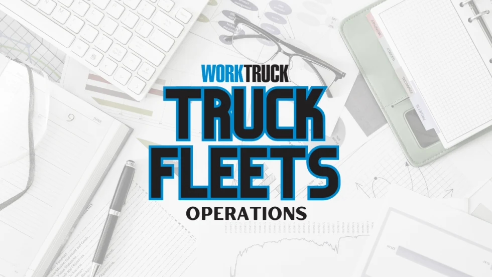Work Truck, Truck Fleets, Operations on paperwork background
