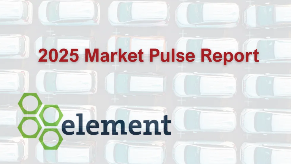 Graphic with rows of cars and text