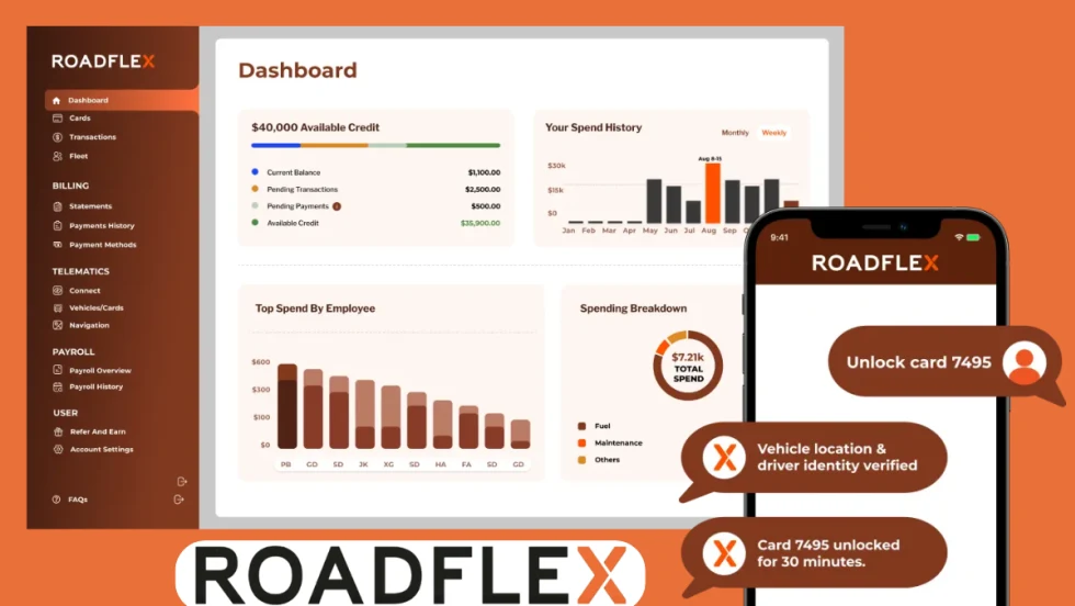 Screenshot of a computer application for purchasing fuel and fuel management.