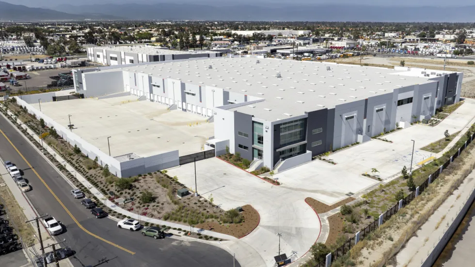 Overhead photo of a new manufacturing plant in Southern California.