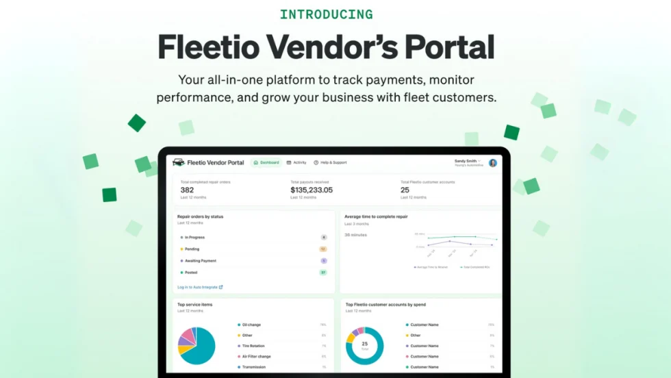 Fleetio Vendor's Portal screen shot