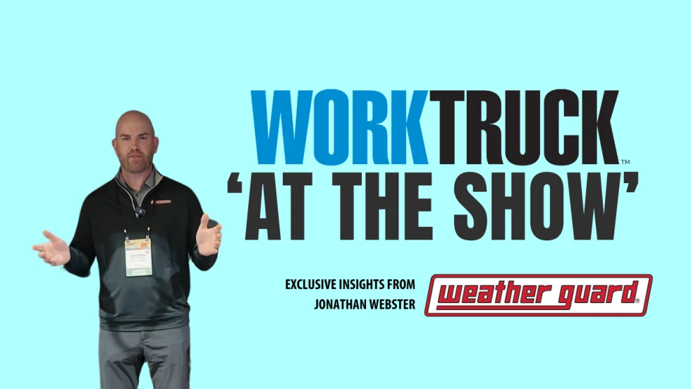 Work Truck At the Show on Blue Background with Jonathan Webster of Weather Guard 