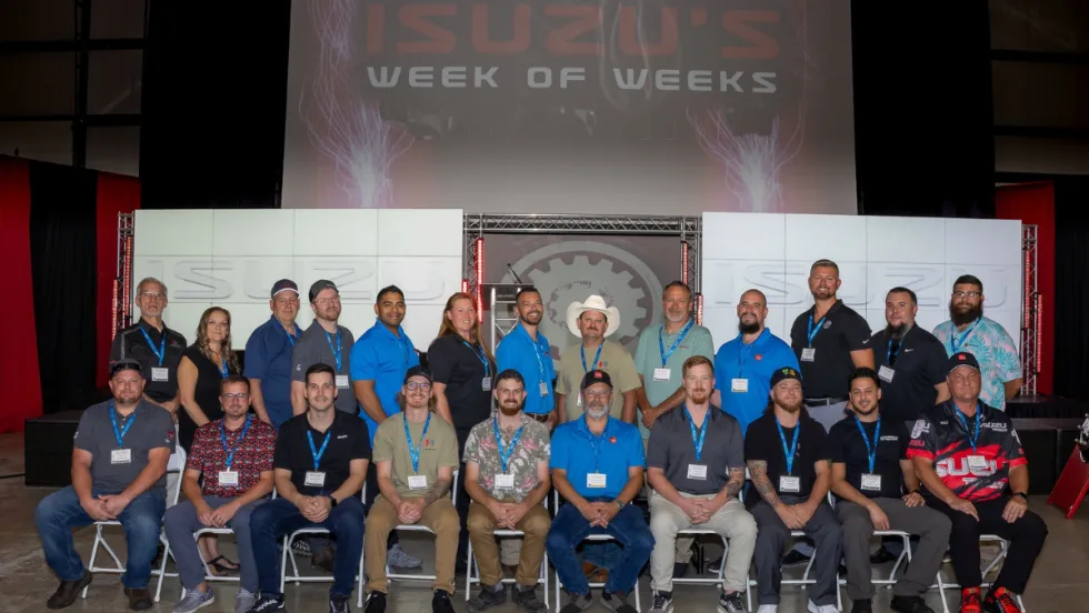 Group photo of finalists at Isuzu’s 2025 “Week of Weeks” National Championships in Pittston, Pennsylvania.