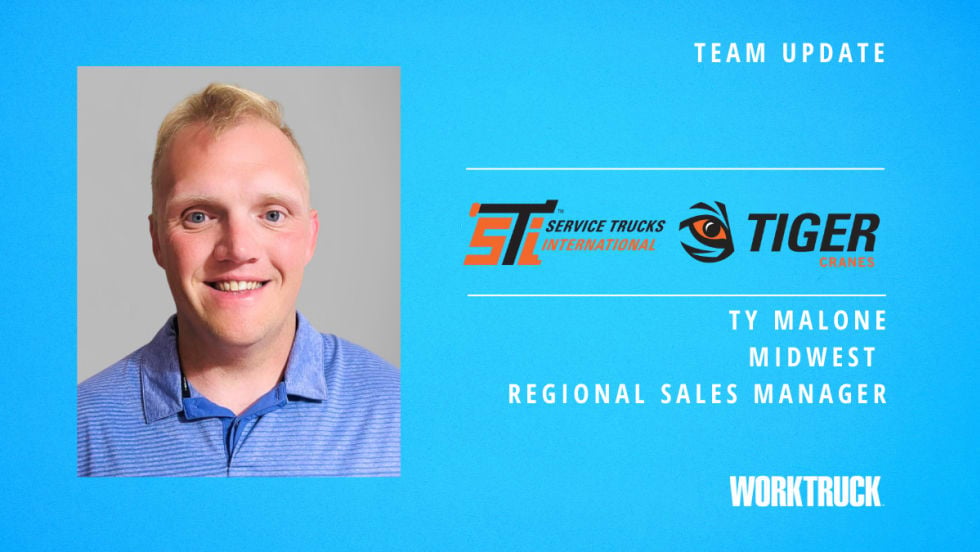 Headshot of Ty Malone, new Midwest regional sales manager at Service Trucks International and Tiger Cranes.