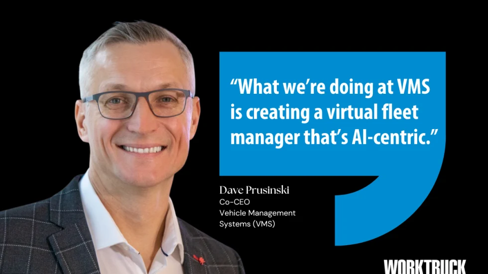 VMS Co-CEO David Prusinski highlights the company’s AI-powered virtual fleet manager designed to improve uptime and reduce operating costs for fleets.