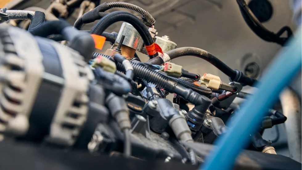 close up photo of a propane engine