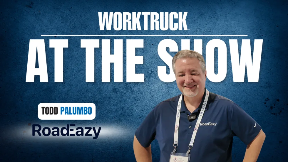 Todd Palumbo of RoadEazy discusses telematics solutions designed for small and midsize fleets during an At The Show interview with Work Truck.