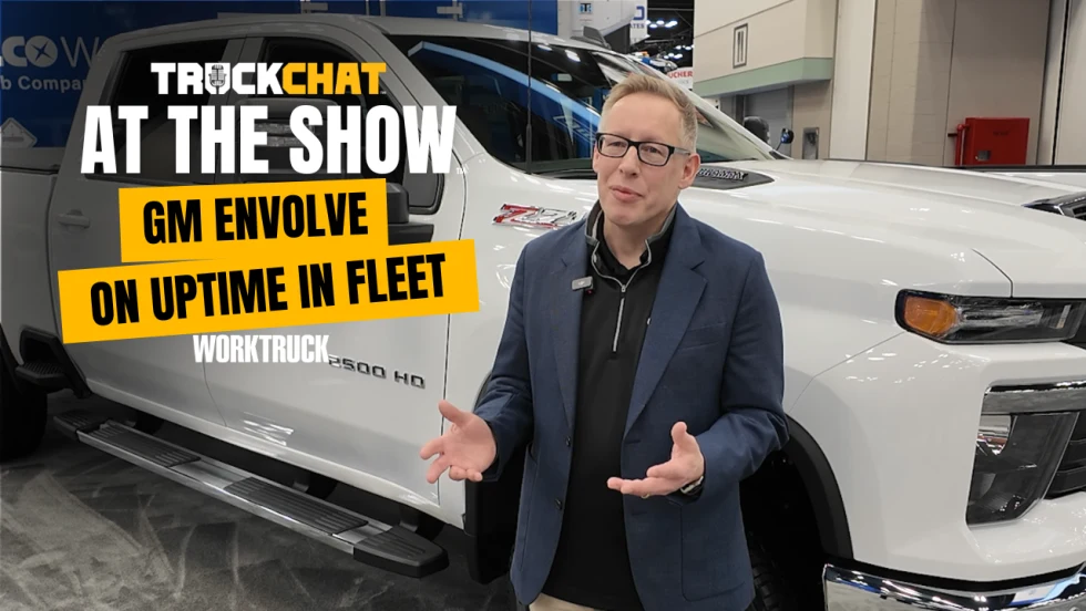 Ian Hucker of GM Envolve talks with Work Truck on the Work Truck Week show flow. 