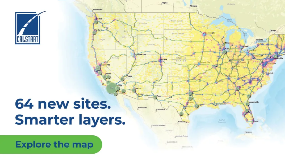 Map of the US, with a CALSTART logo.