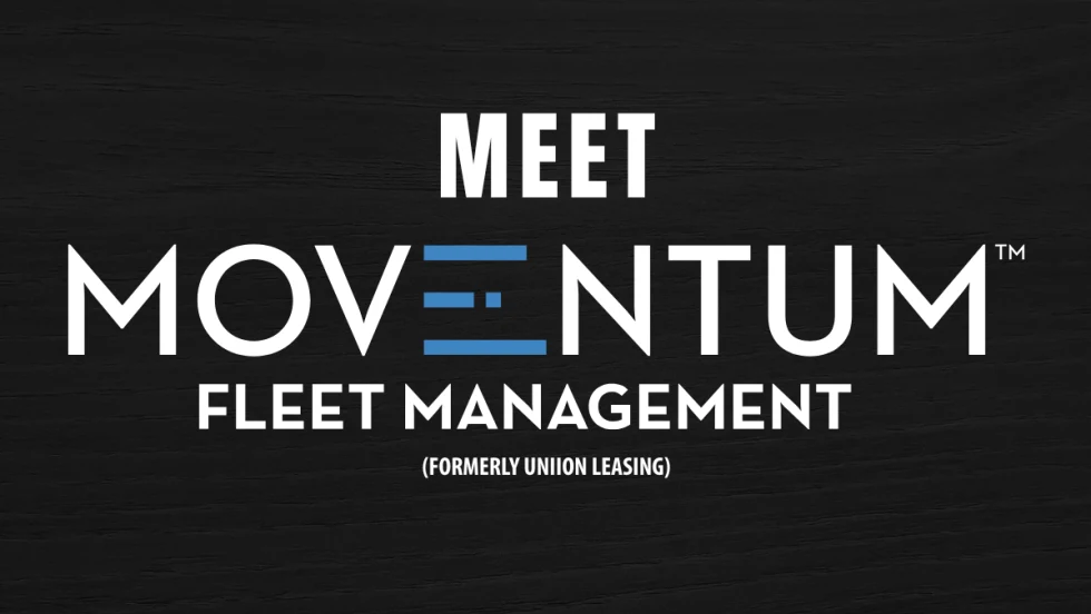Black graphic that says Meet Moventum Fleet Management (formerly Union Leasing)