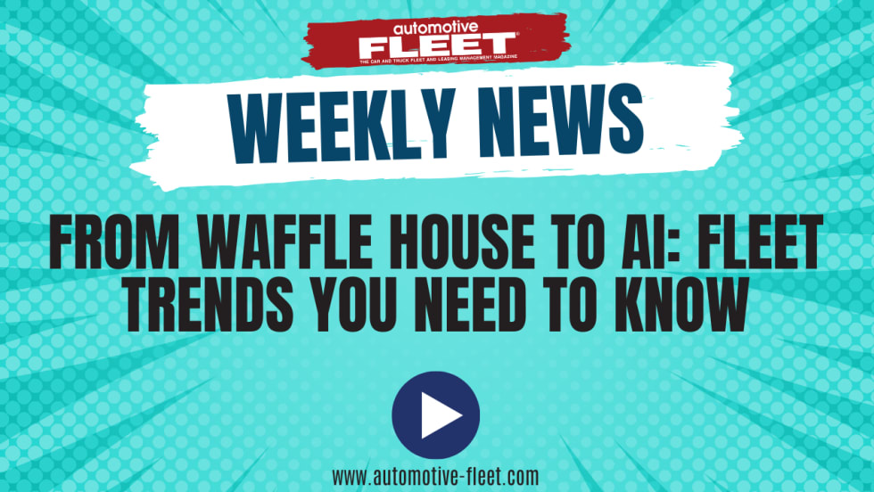 A blue Automotive Fleet graphic representing the weekly AF News Recap series.