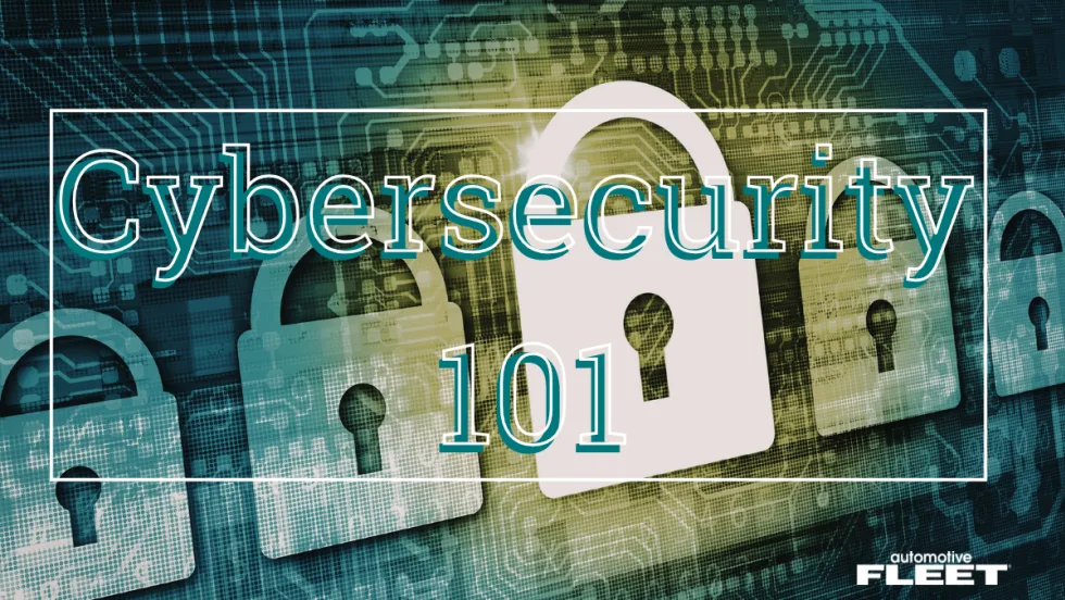 pictures of a lock with the words Cybersecurity 101