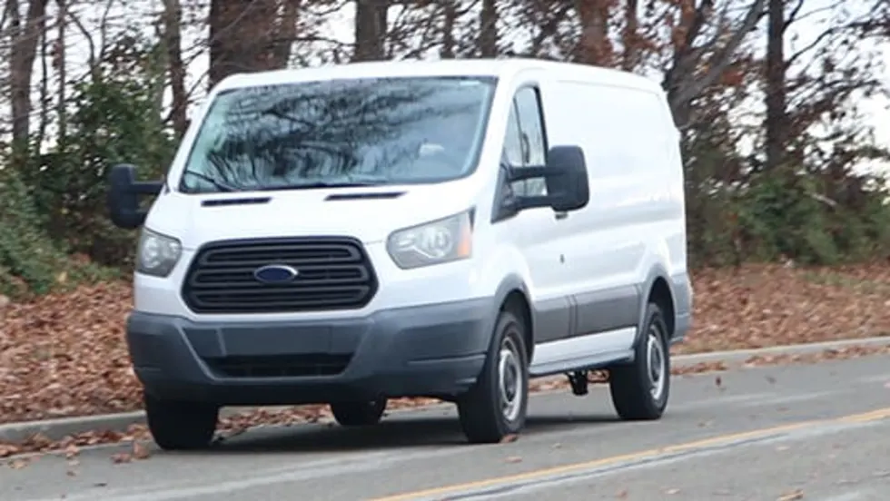 A white work van.