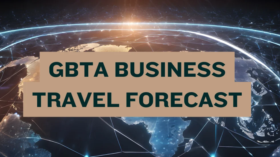 Globe image with Text: GBTA Business Travel Forecast