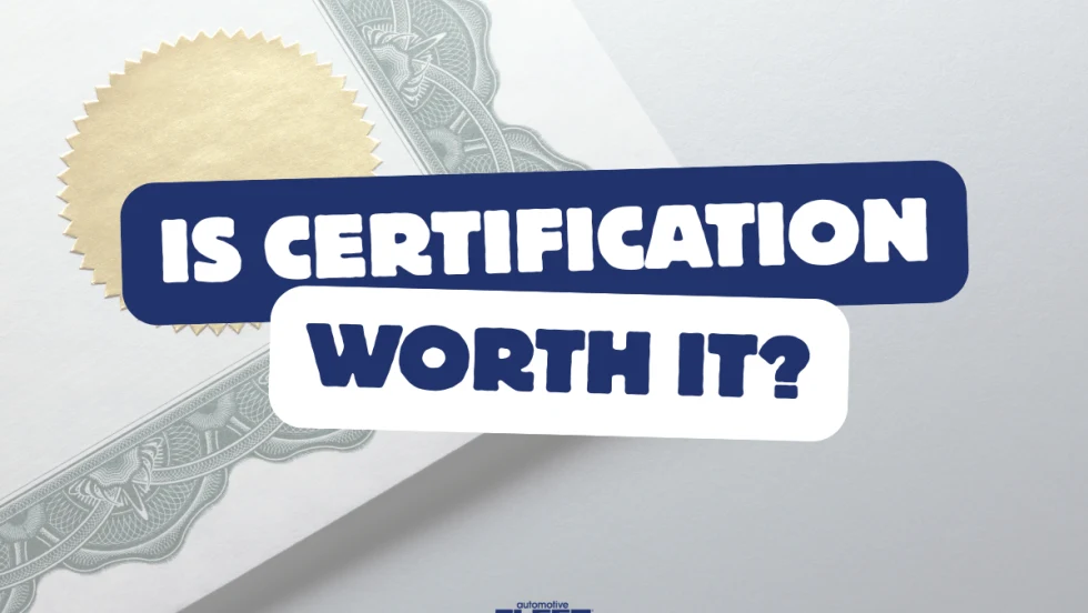 A certification symbol with text over it