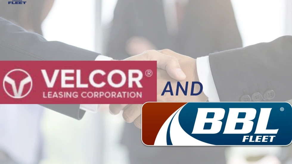 Handshake graphic featuring BBL Fleet and Velcor Leasing Corporation logos announcing BBL Fleet’s acquisition of Velcor to expand fleet management services nationwide.