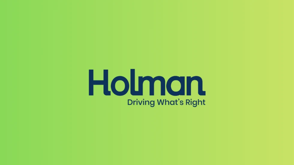 Holman logo against a green background.