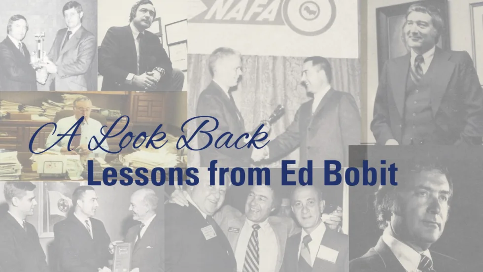 An Automotive Fleet graphic noting lessons from Ed Bobit.
