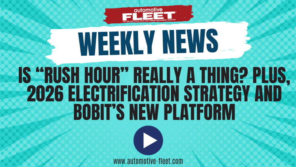 A blue and red graphic for the automotive fleet weekly news recaps.