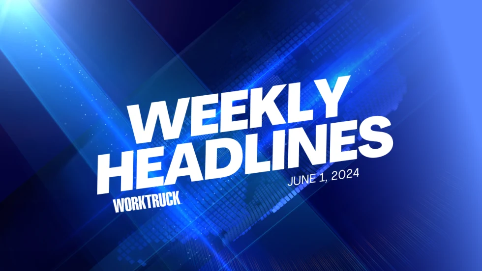 Weekly Headlines, Work Truck, June 1, 2024 on blue background.