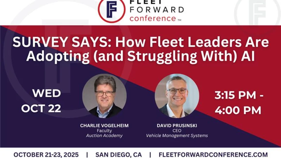 Fleet Forward Conference 2025 Session Graphic: “Survey Says: How Fleet Leaders Are Adopting (and Struggling With) Generative AI.