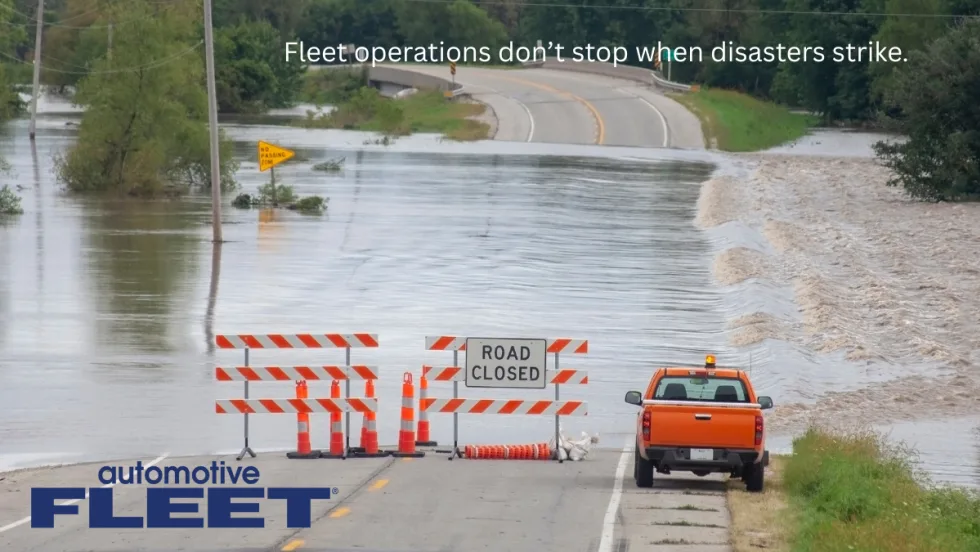 Flooded roadway.