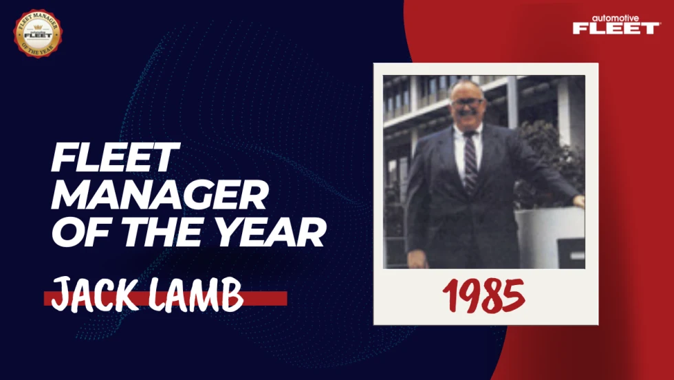 Automotive Fleet Fleet Manager of the Year 1985 winner Jack Lamb