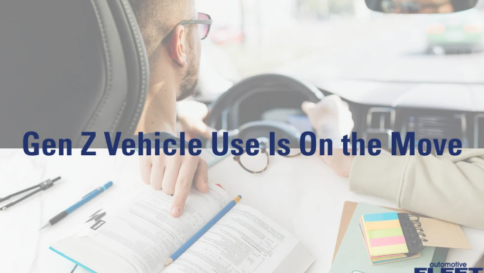 A graphic highlights a Mobility "On-the-move" study analyzing the driving and vehicle habits of Gen Z, Millennials, and the Silent Generation. 
