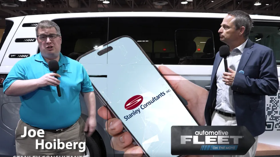 Fleet manager being interviewed at convention.