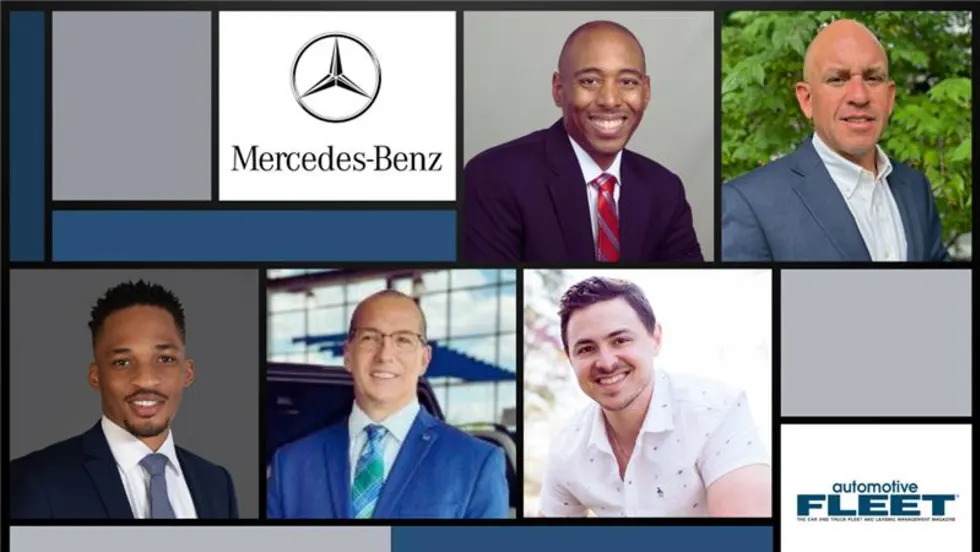 A collage of five executives for Mercedes-Benz USA.