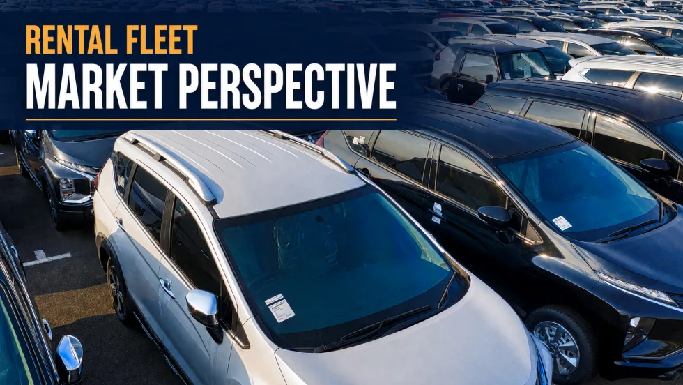 car being sold with text rental fleet market perspective