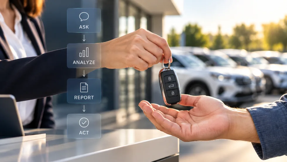 car rental key handoff