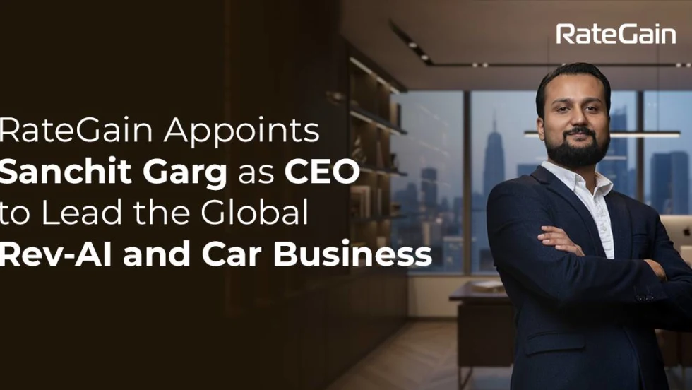 Photo of CEO in front of a city skyline.