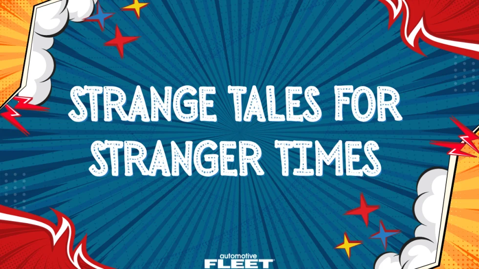 An Automotive Fleet graphic depicting strange stories from fleet managers.