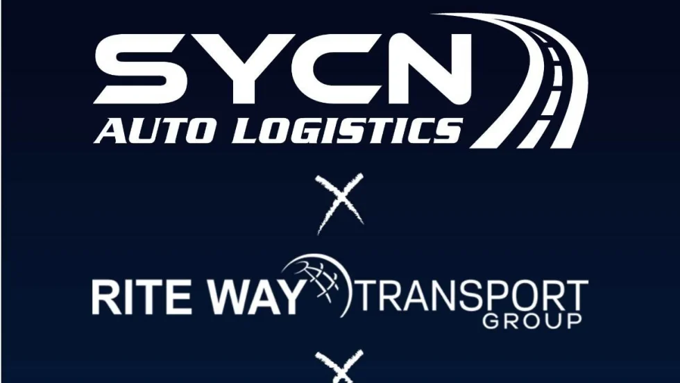 A black and white logo collage of the three merging auto transporters.